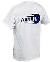 Cannonball T-Shirts White - Blue Print