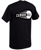 Cannonball T-Shirts Black - White Print